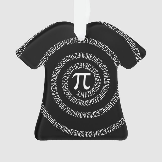 Spirale pour chiffres Pi sur noir (devant)