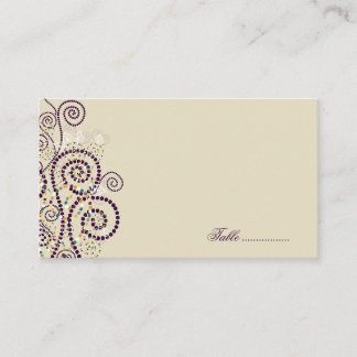 Spirales de Boho pourpre Elégant Mariage Cartes de