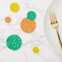 Spirales de points tournants Confettis tricolores 