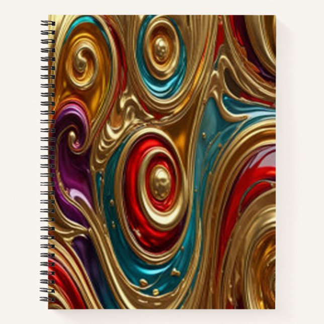 Spirales or colorées - Carnet spiral (Devant)