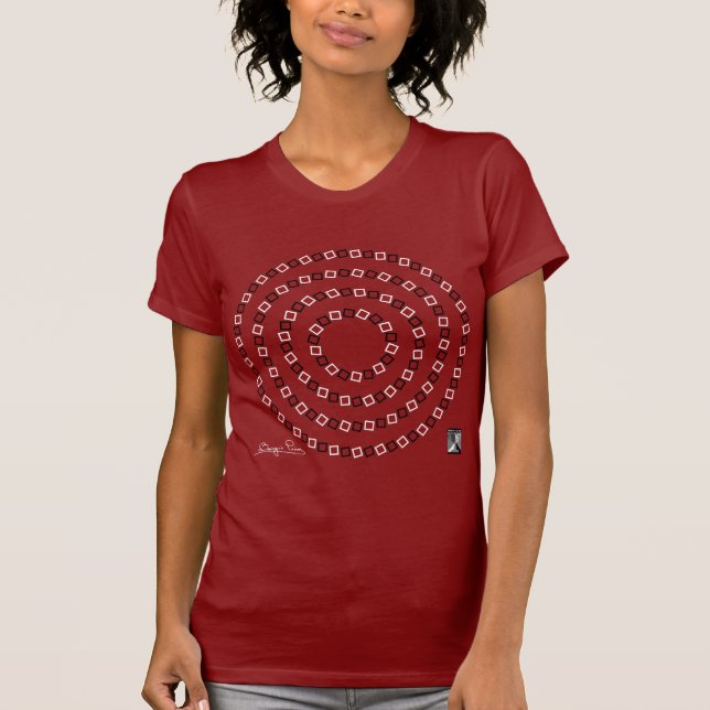 Spirales ou T-shirt de dames de cercles (Devant)