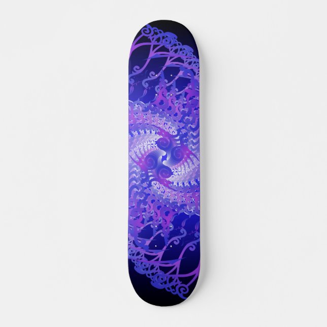 Spirales violettes et bleues : Skateboard (Devant)