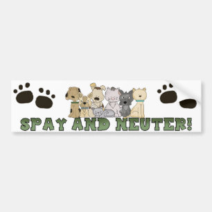 Spire et Neuter vos animaux Sticker pare-chocs