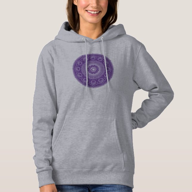 Spirit Dodecahedron Purple Mandala Sweat - shirt à (Devant)