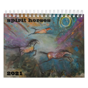 Spirit Horse Art Deux Pages Petit Calendrier