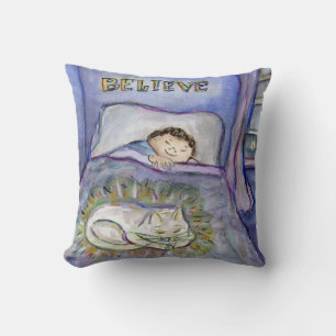 Spirit Kitty Chat Condolence Art Coussin