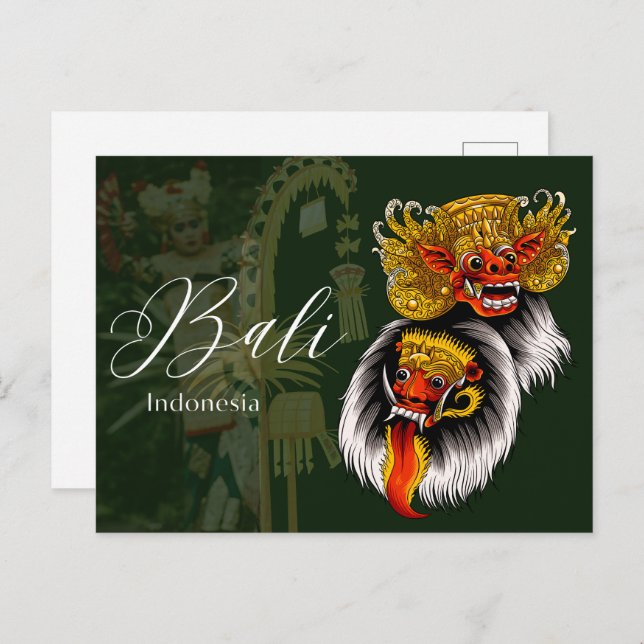 Spirit of Stunning Barong Bali Carte postale (Devant / Derrière)