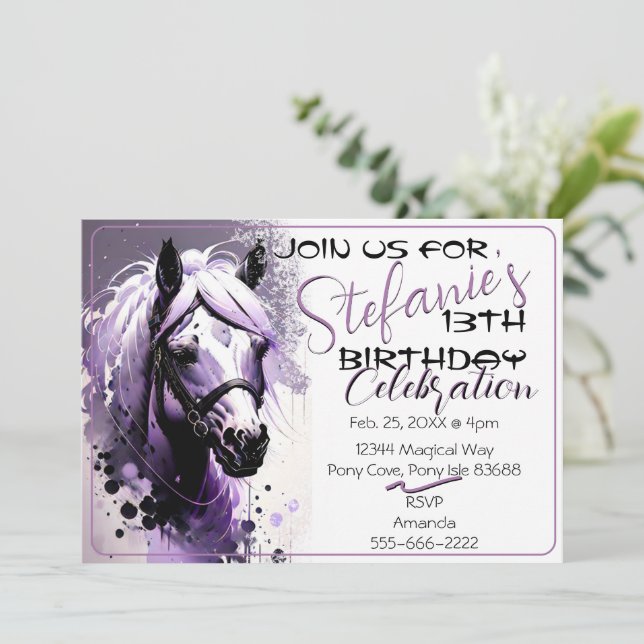 Spirit Pony 29 Invitation d'anniversaire (Debout devant)
