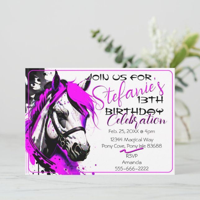 Spirit Pony 30 Anniversaire Invitation (Debout devant)