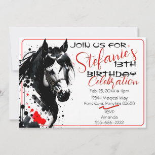 Spirit Pony 37 Invitation d'anniversaire
