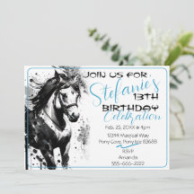 Spirit Pony 9 Invitation d'anniversaire