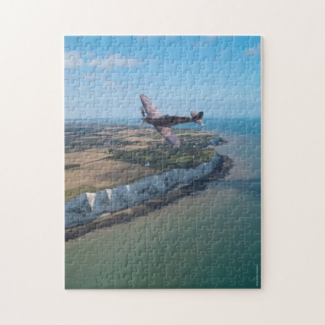 Spitfire au-dessus de puzzle de l'Angleterre (Vertical)