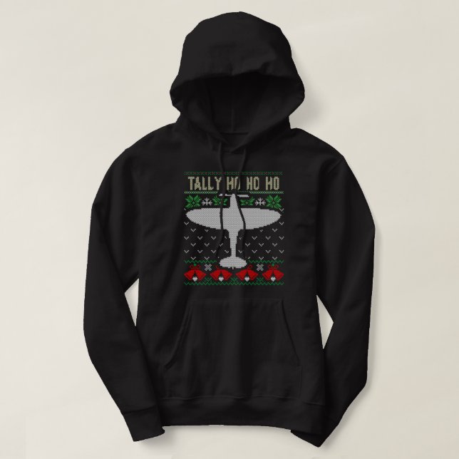 Spitfire Noël vilain Sweat Style Avion Aérien (Design devant)