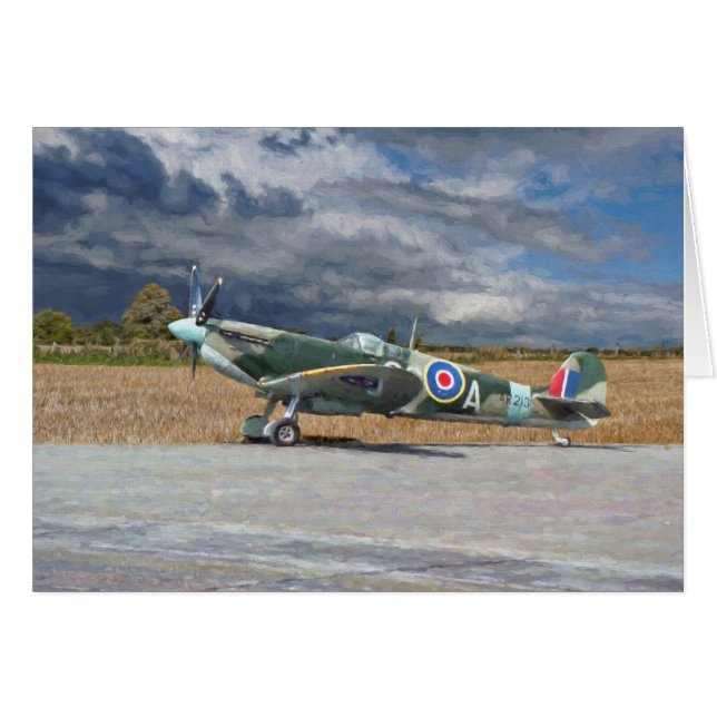 Spitfire sous des nuages de tempête (Devant horizontal)