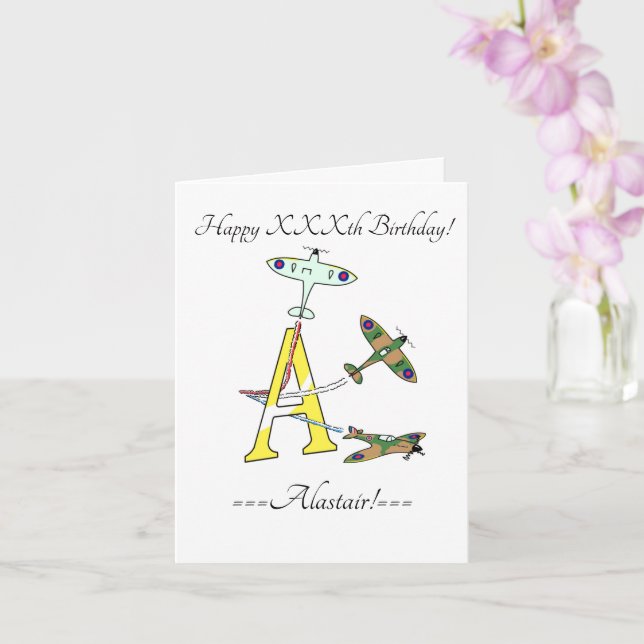 Spitfires Une carte d'anniversaire (Orchidée)