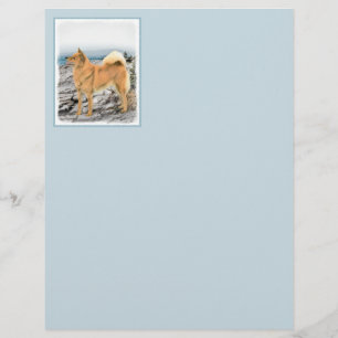 Spitz finlandais à Seashore Peinture - Chien Art