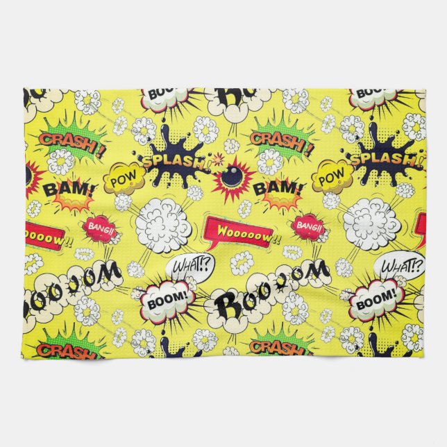 Splash, Bam, Serviette De Cuisine Boom (Horizontal)