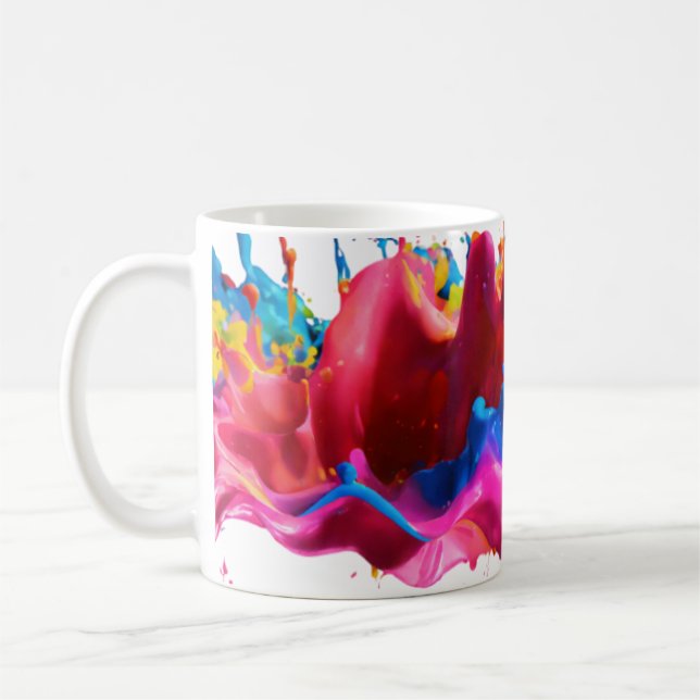 Splash couleur Abstraite 11 oz de Mug (Gauche)