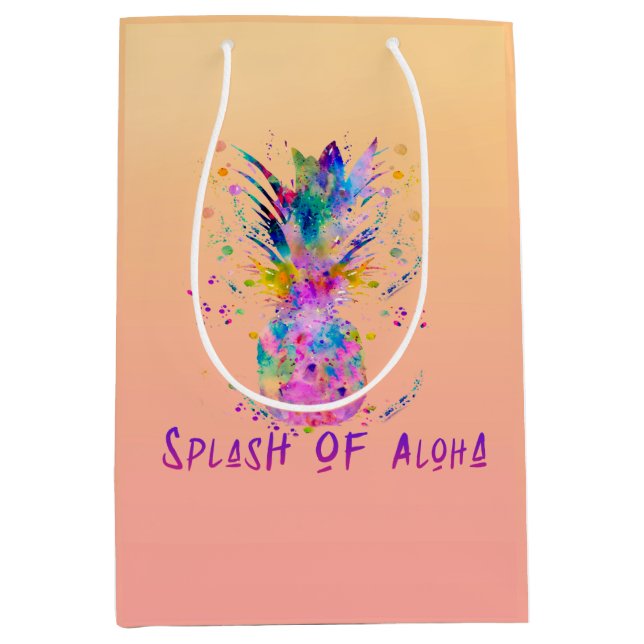 Splash de grand sac cadeau Aloha (Devant)