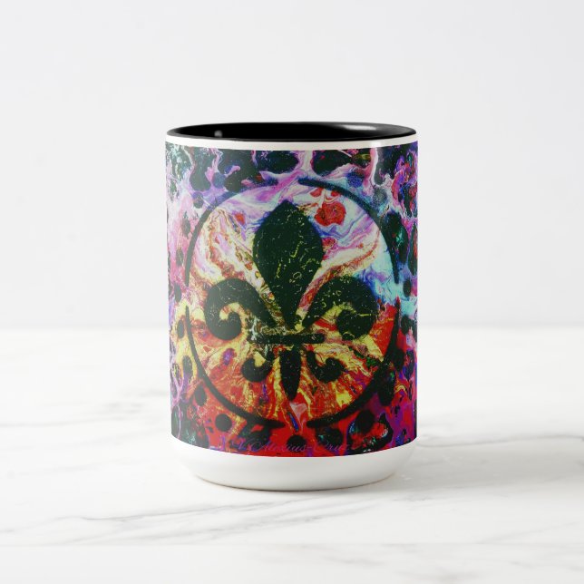 Splash Fleur de lis Mug (Centre)