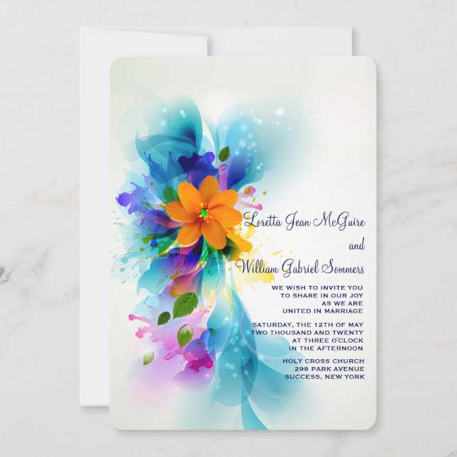Splash of Color Invitation (Devant)