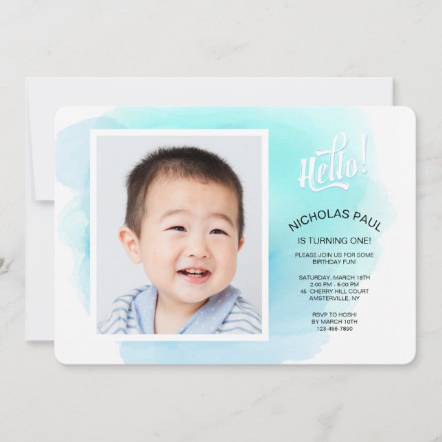 Splash of Color Photo Invitation (Devant)