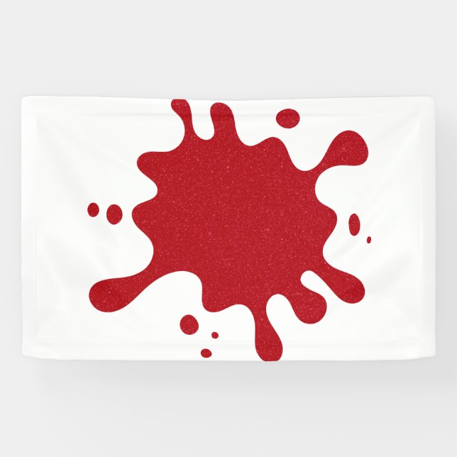 Splash rouge tomate personnalisable sur bannière b (Horizontal)