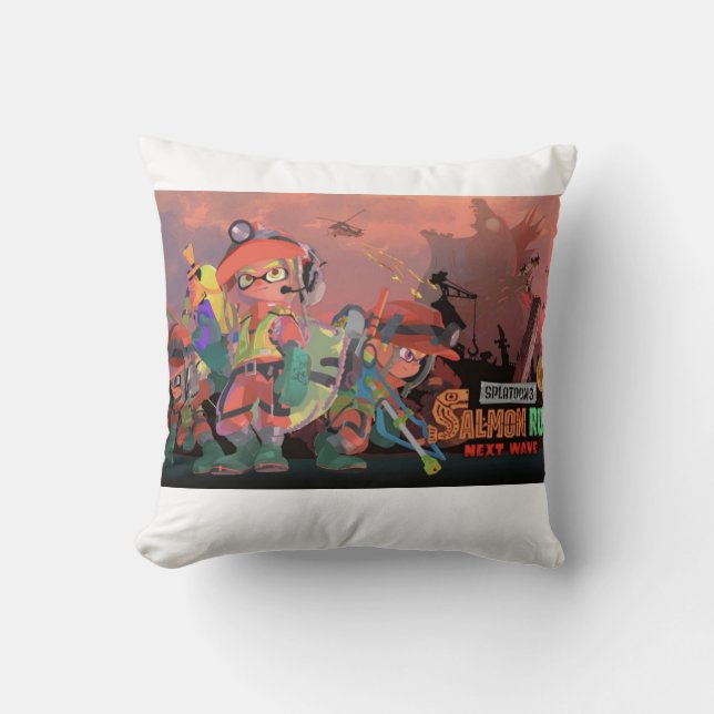 splatoon 3 coussin de course saumon (Recto)