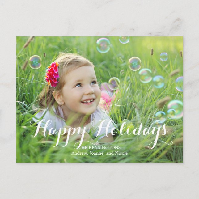 Splendid Script Holiday Carte photo (Devant)