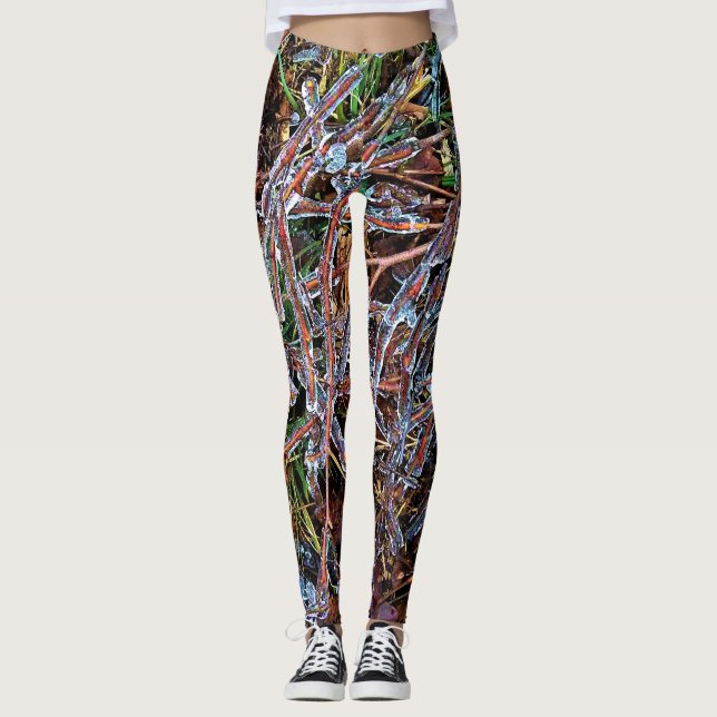 SplendidLee - Ice Twigs Photo Print Leggings (Devant)