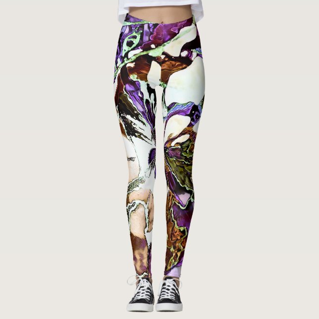 SplendidLee - Leggings Abstraits d'art sur le merc (Devant)