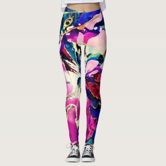 SplendidLee - Leggings d'art de lampes de lave Abs