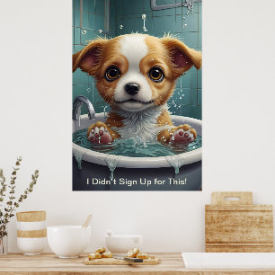 Splish Splash Cute Funny Posters avec citations
