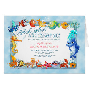 Splish Splash Girl Unique Huitième piscine Anniver