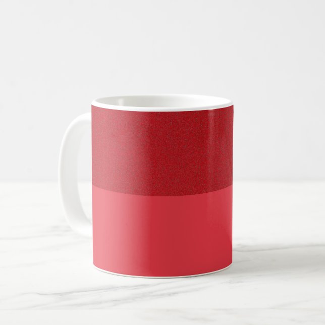 Split Design Mug in Bold Tomato Red - Personnalisa (Devant gauche)