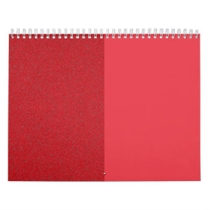 Split Design Tomato Red Wall Calendrier - Personna