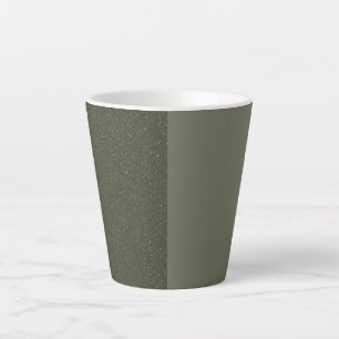 Split Moss Green Latte Mug - Personnalisable