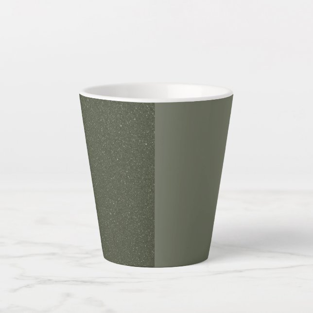 Split Moss Green Latte Mug - Personnalisable (Devant)