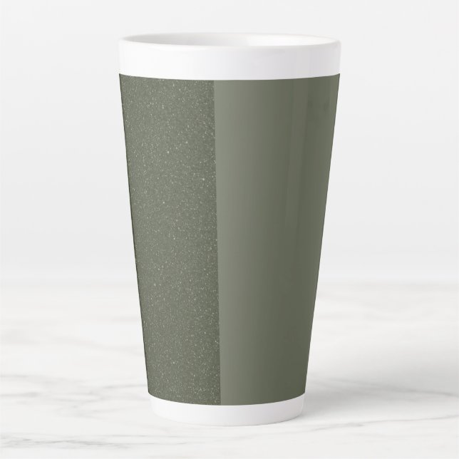 Split Moss Green Latte Mug Texté (Devant)