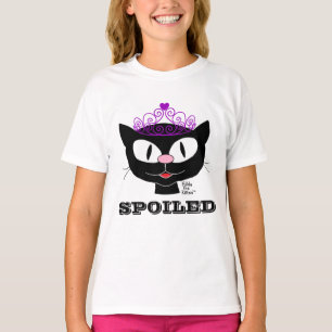 SPOILED Cartoon mignon Princesse Chat T-Shirt fill