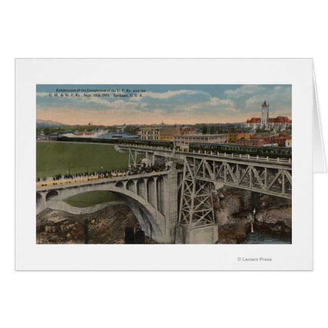 Spokane, WA - Achèvement du chemin de fer Union Pa (Devant horizontal)