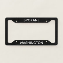 Spokane Washington License Plate Frame