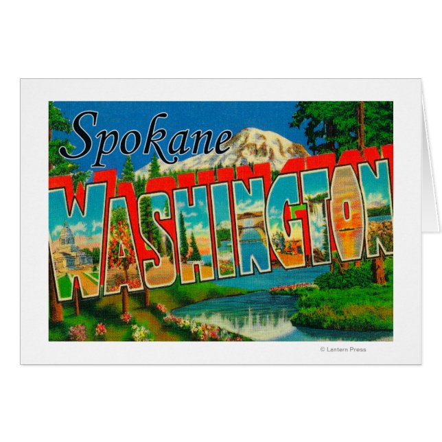 Spokane, Washington - Scènes de grandes lettres (Devant horizontal)