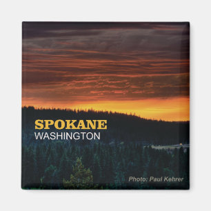 Spokane Washington Souvenir Photo Frigo Magnet