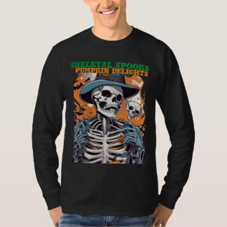 Spooks Skeletal, T-shirt Citrouille Delights