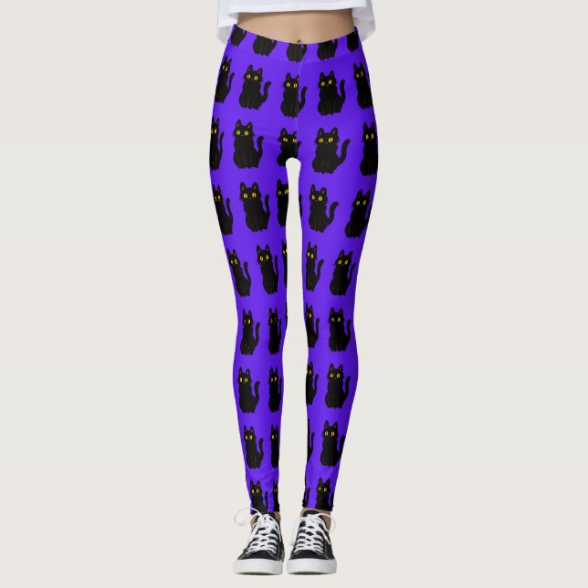 Spooktacular Cat Leggings for a Purr-fect Hallowee (Devant)