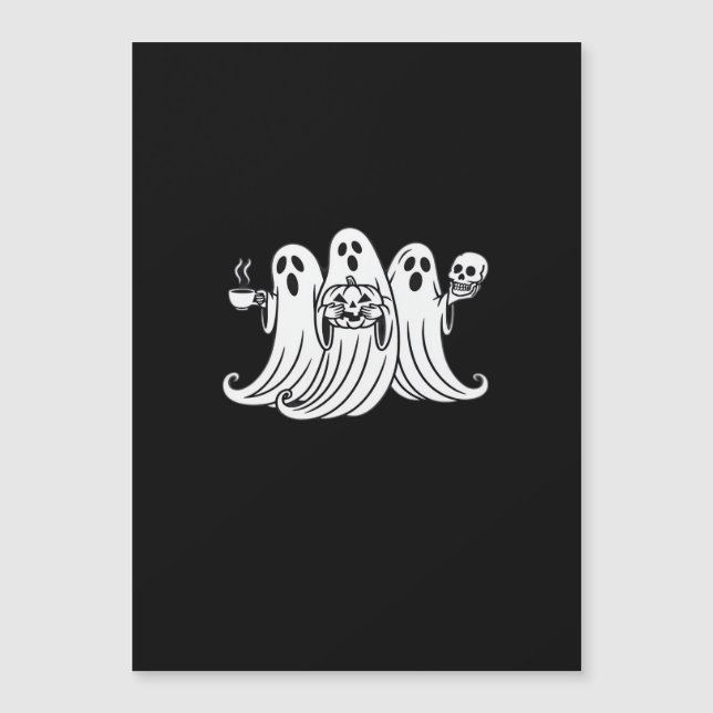 Spooky Coffee Sipping Pumpkin Holding (Devant)