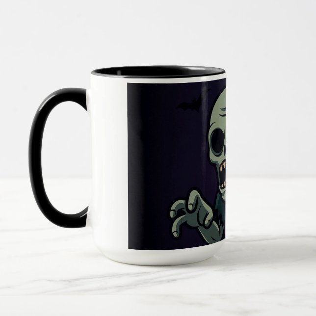  Spooky Cute Zombie Halloween Mug - Fun & Creepy D (Gauche)
