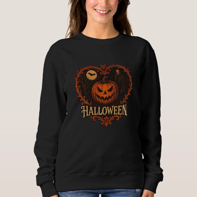 Spooky Halloween Ghost Women's Basic Sweatshirt –  (Devant)