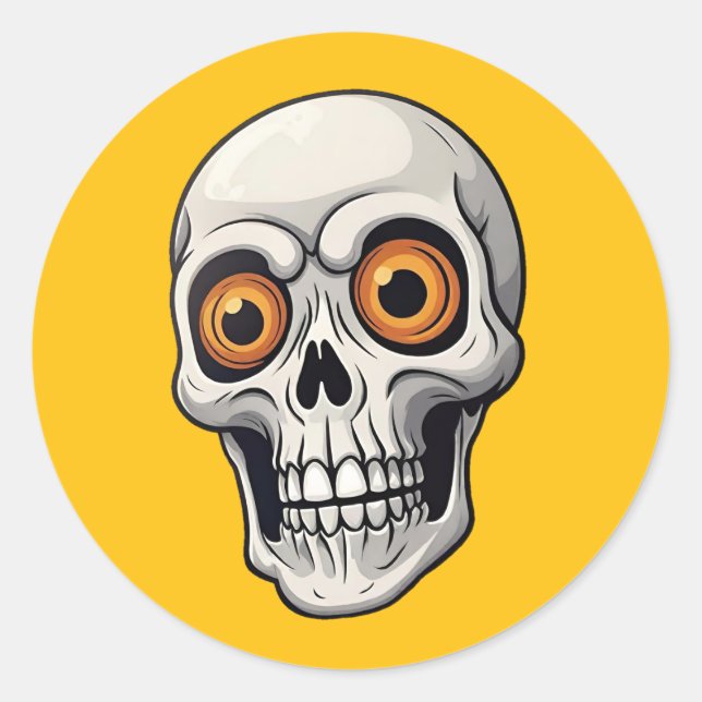 Spooky Halloween Skull Stickers (Devant)